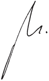 The signature of the chairman